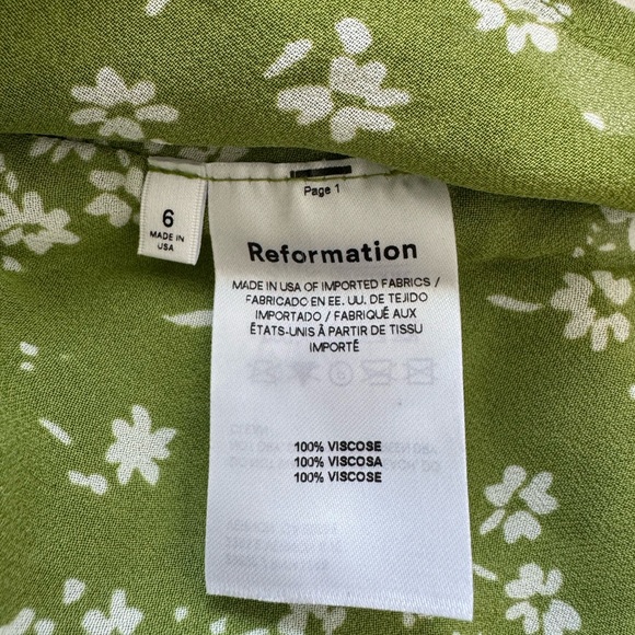 Reformation Liza Top Scallion size 6 - Picture 4 of 5